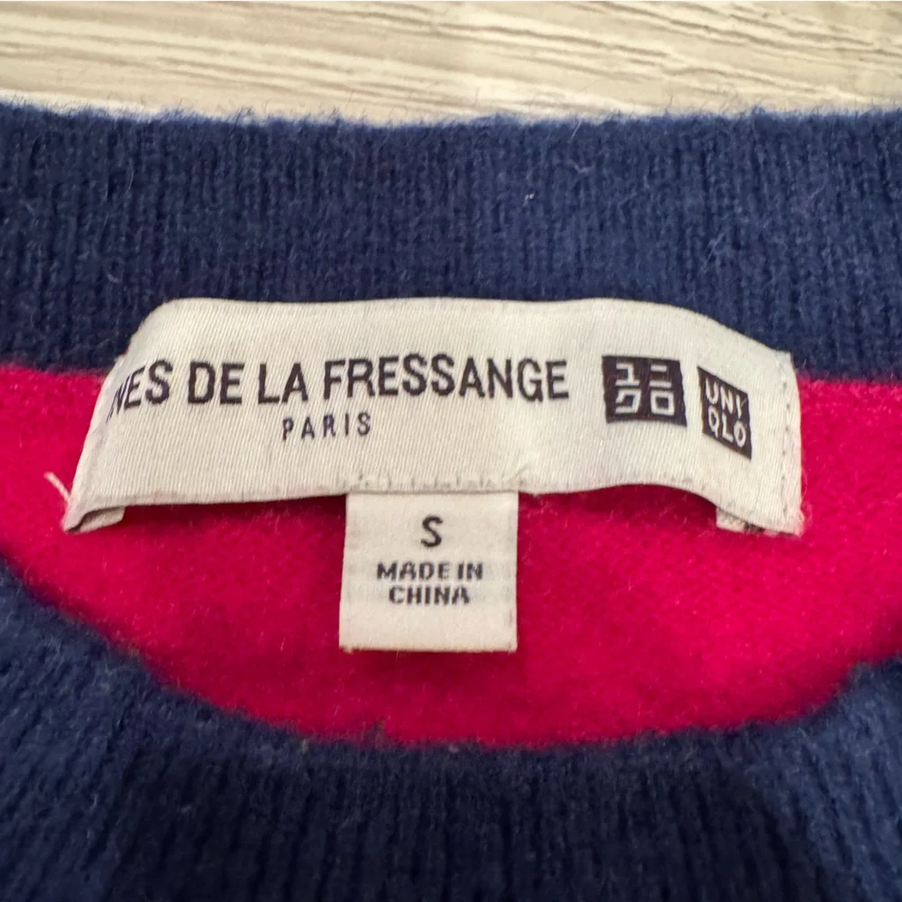 Uniqlo Ines de la Fressange 100% Cashmere Sweater Parisian Chic Rare Preppy - Picture 8 of 10